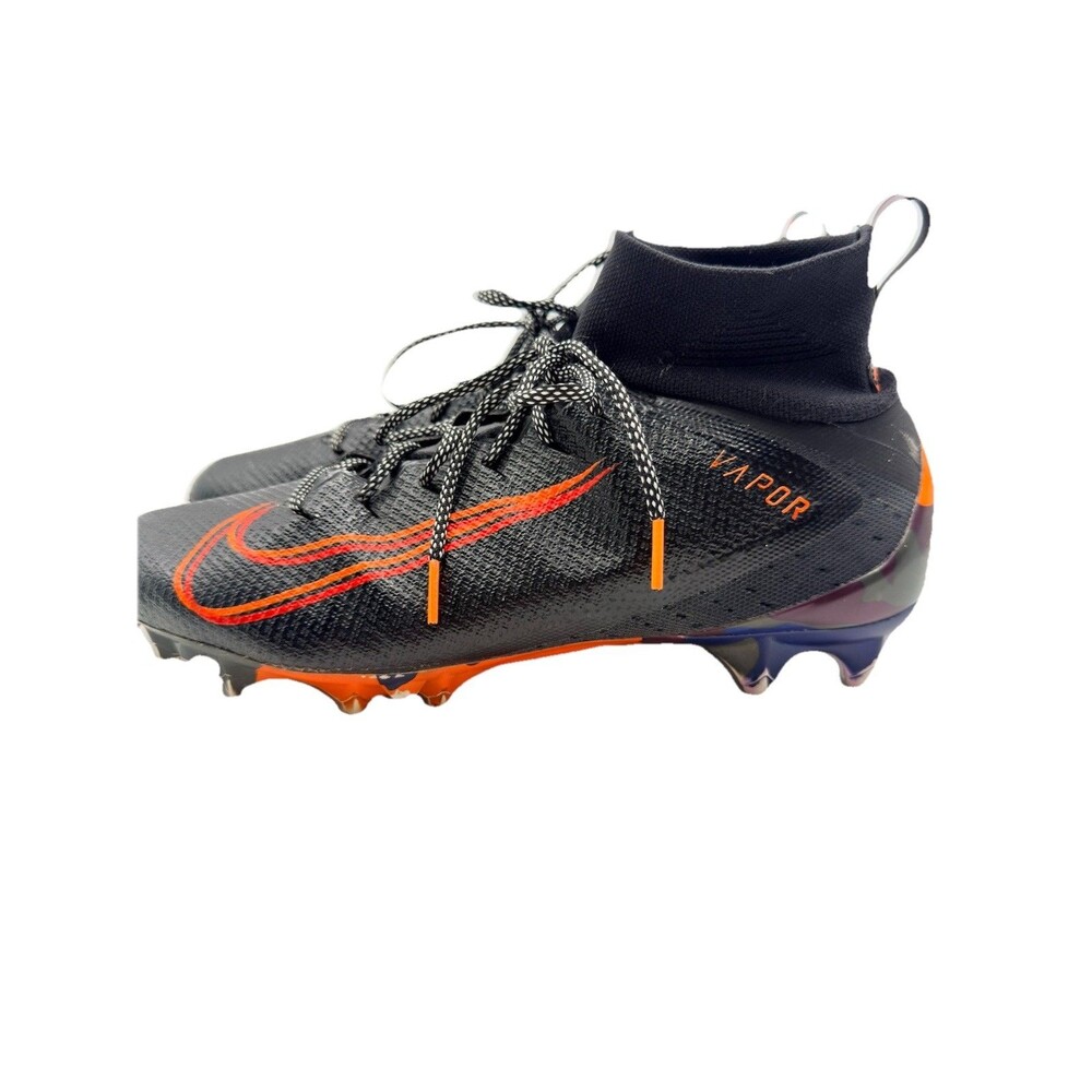 Nike Vapor Untouchable Pro 3 Black/orange Football Cleats AV 6369-001 size 11